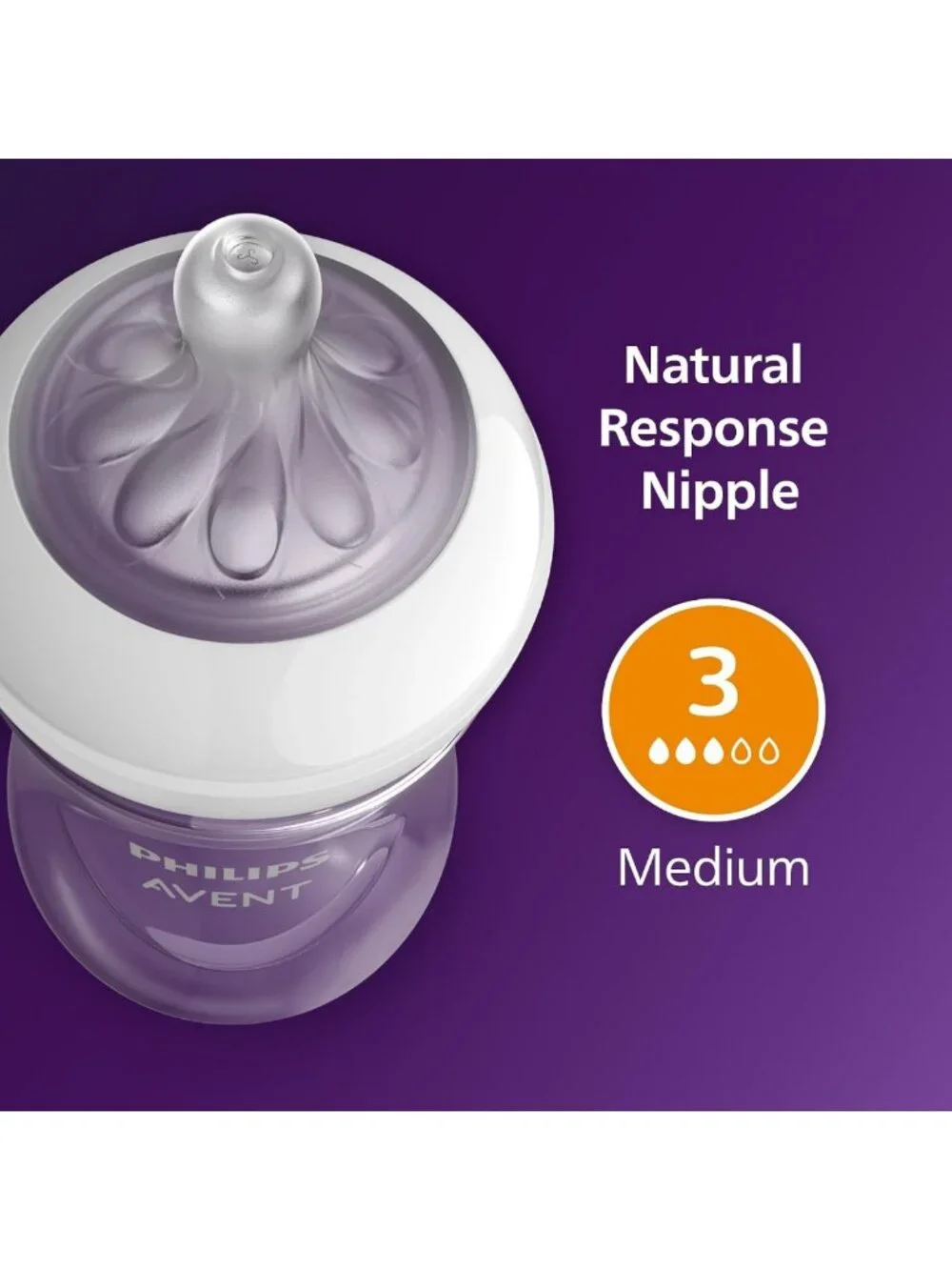 Natural Baby Bottles 9oz 4-Pack with Medium Flow Nipples & Cute Seahorse Design